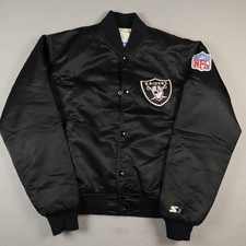 Vintage STARTER OAKLAND RAIDERS Satin Bomber ...
