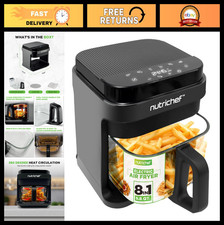 5.8QT Air Fryer with 8 Preset Modes | Transparent Fry Bowl | Precise Temp Contro