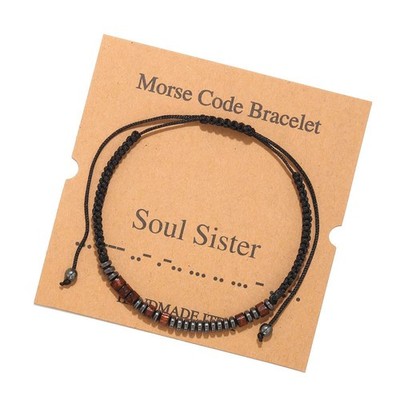Morse Code Bracelets for Women Men Gifts for Her Best Friend Funny Inspirat - 02