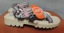 NWT Girls Wonder Nation Nature Sandals Pastels Comfort Footbed