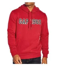 GAP MEN'S APPLIQUE FLEECE LOGO HOODIE, CHOOSE COLOR AND SIZE *NEW