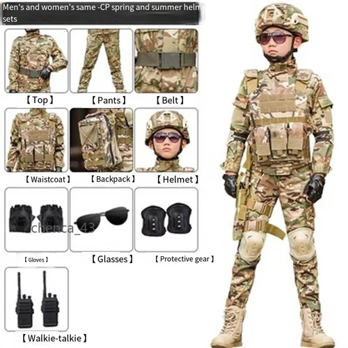 Children's Camouflage Suit Special Forces Summer Camp Military Training Uniform - Picture 23 of 32