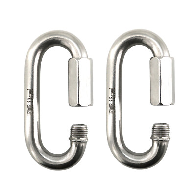3/8'' Heavy Duty Chain Quick Link Connector 2 Pack for Climbing Carabiner Tool