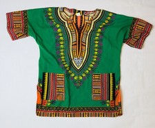 Men's Jackpot African green multicolor dashiki size medium