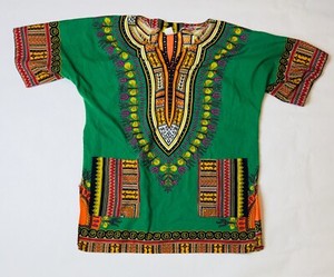 Men's Jackpot African green multicolor dashiki size medium
