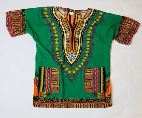 Men's Jackpot African green multicolor dashiki size medium