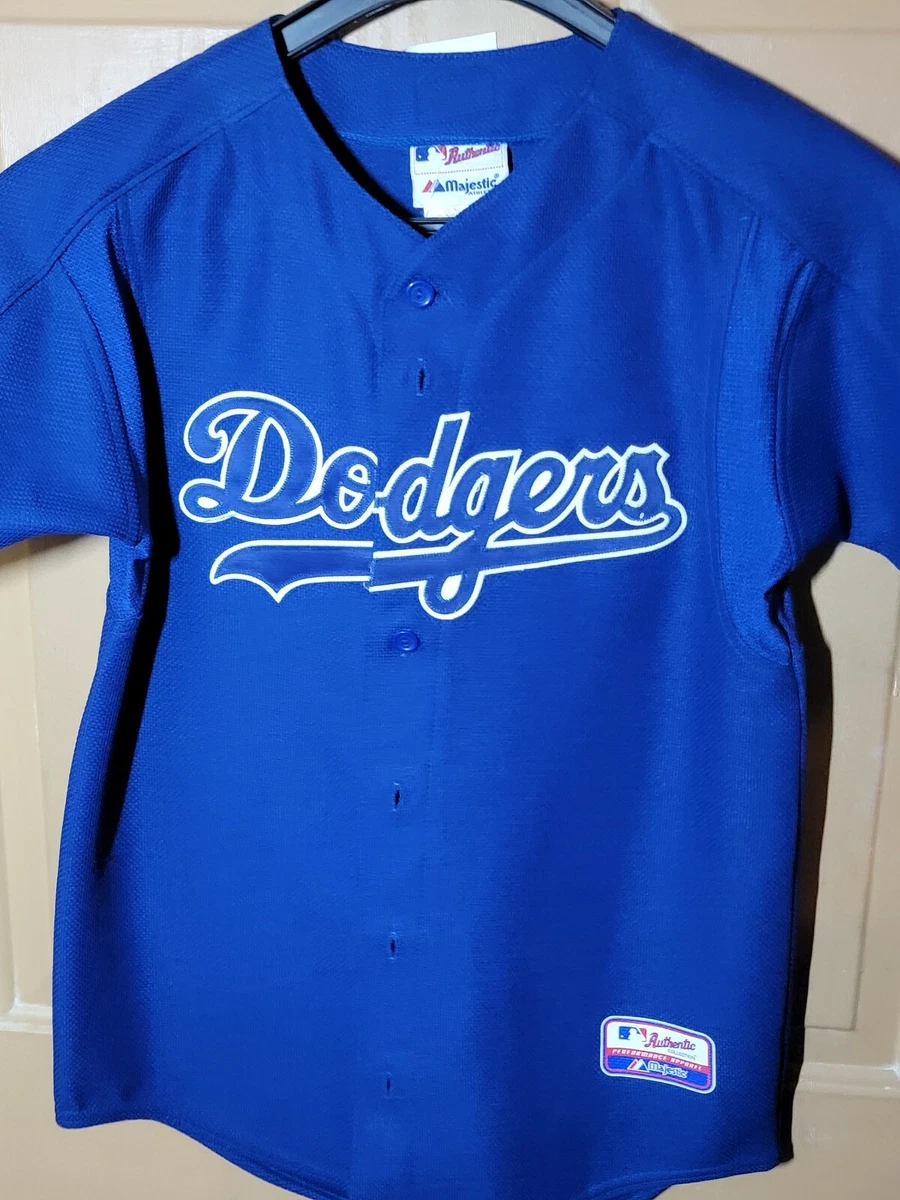 LOS ANGELES DODGERS HIGH QUALITY STITCHED AUTHENTIC BLANK JERSEY SIZE KIDS  LARGE