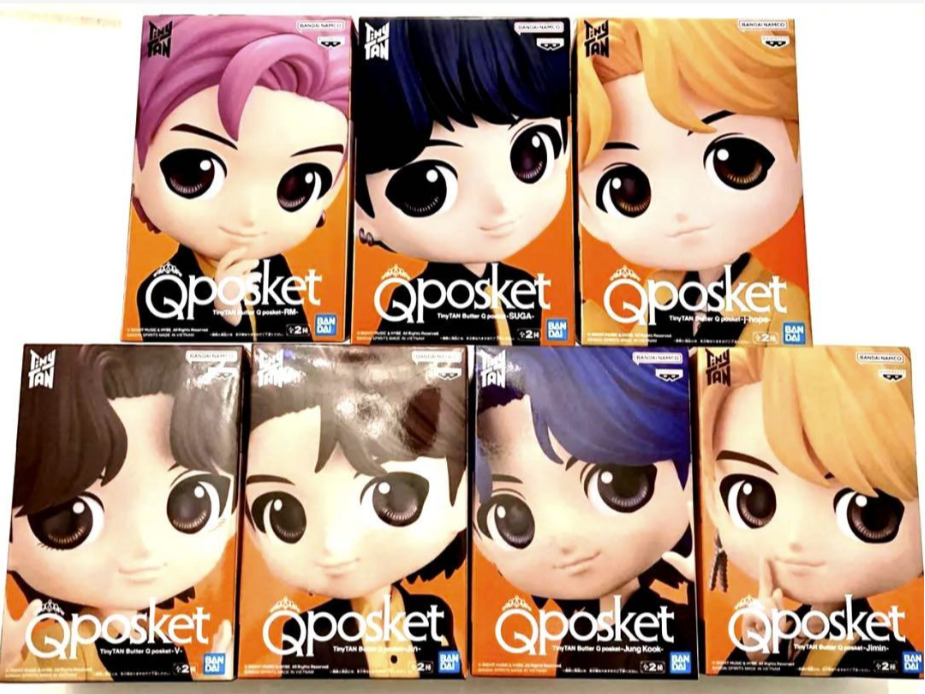 Q Posket BTS TinyTAN Butter Figure B color Complete 7 Set Q Posket BTS TinyTAN Butter Figure B color Complete 7 Set