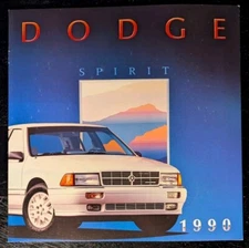 1990 Dodge Spirit Car Sales Brochure Catalog 12 Pages