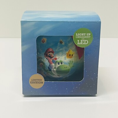 Super Mario Galaxy 2 Light Up Ornament LED 2015 Limited Edition GameStop Works!