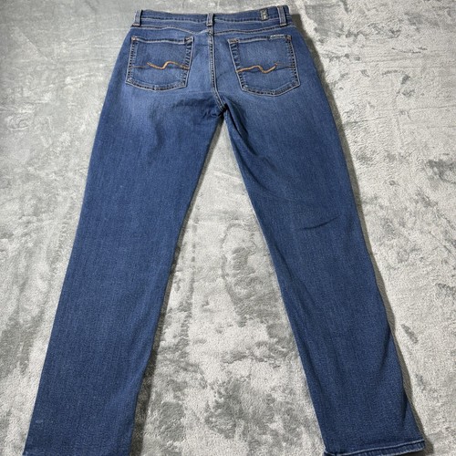 7 For All Mankind Medium Wash ""Roxanne Knöchel"" blaue Jeans, Größe 28x26 - Bild 3 von 10