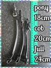 English Leather Rolled lip strap for use with pelham bit bridle pony cob or full