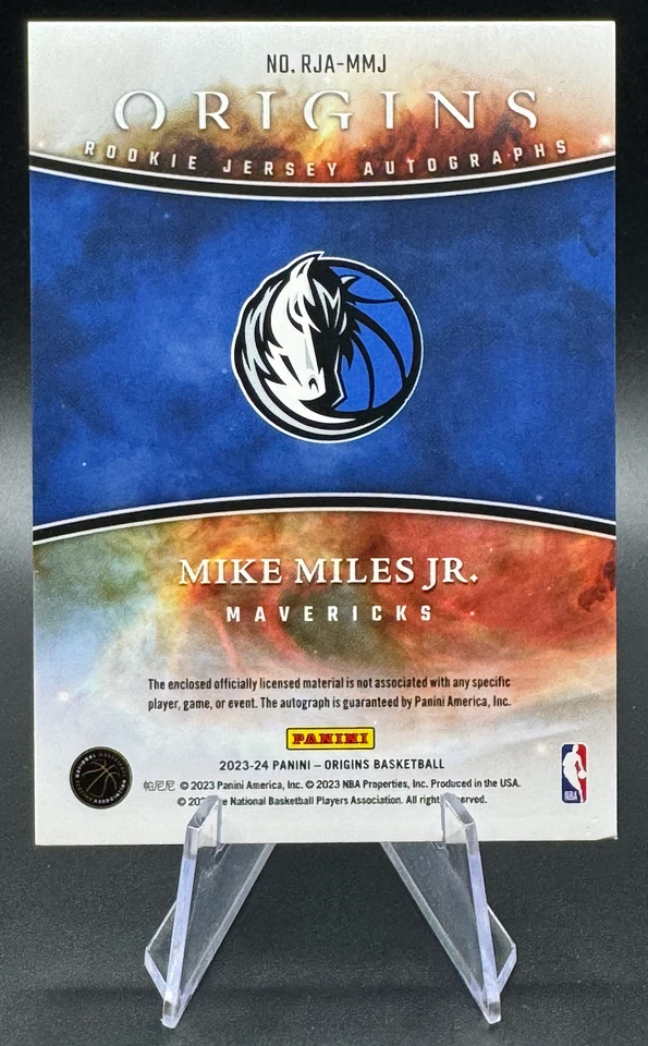 2023-24 Mike Miles Jr. RC RPA | Origins Rookie Patch Auto RJA-MMJ | Mavericks - Image 2 of 2