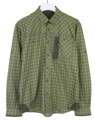 Pinewood Shirt Herren Groß Roll-Up Ärmel Zip Taschen Kariert Ellbogenflicken