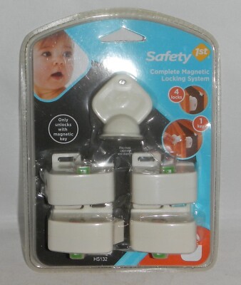 Safety 1st Magnetic Cabinet Lock Locking System 5-Piece Set 4 Locks ...