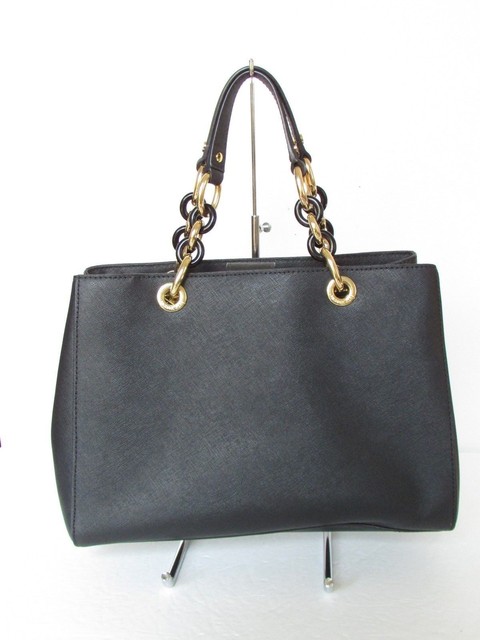 Michael Kors Cynthia Medium Black Satchel Bag 30s3tcys2l 476 Ebay Michael Kors Cynthia Saffiano Black Leather Medium Satchel Handbag Purse
