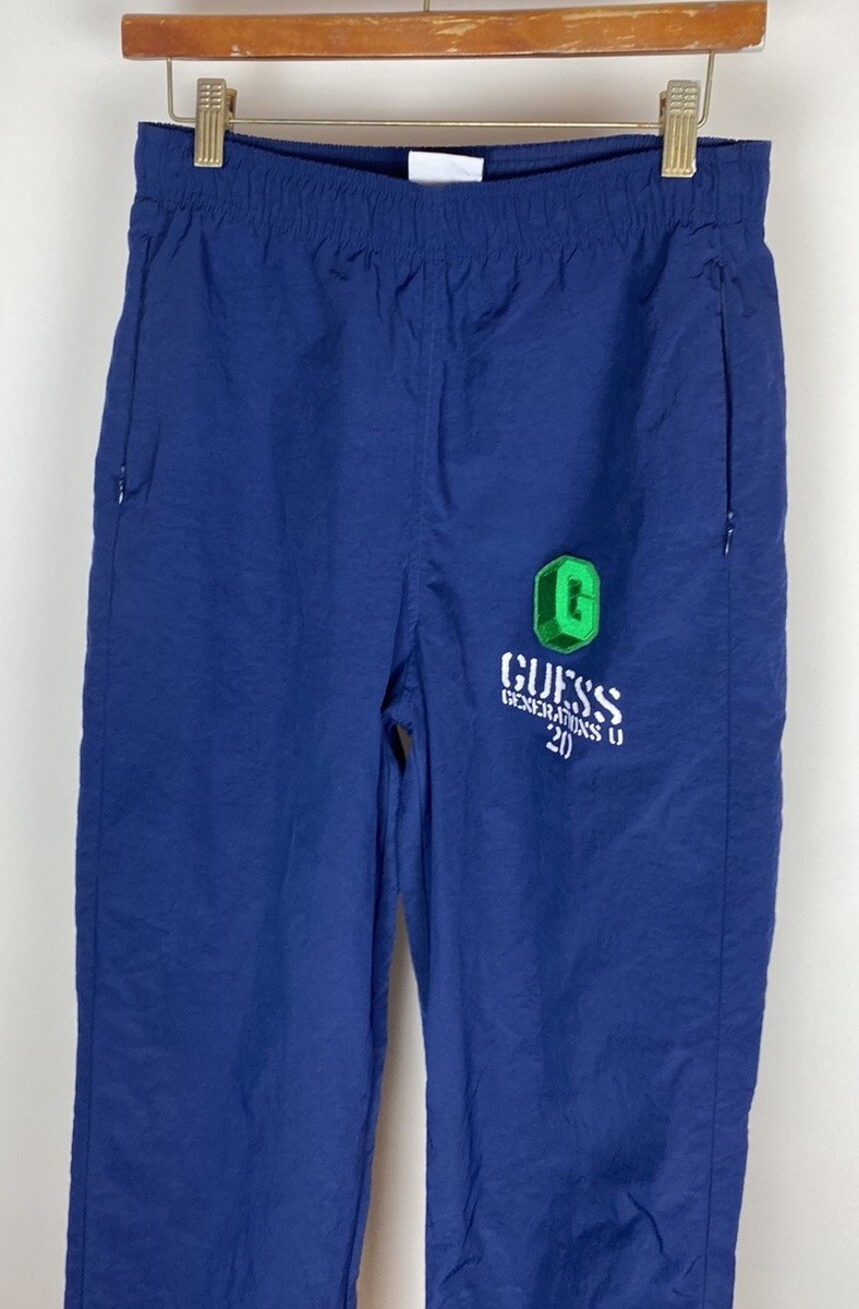 GUESS x GENERATIONS Men's Nylon Pants Navy Blue Mens Size Small | eBay