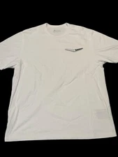 Moose Knuckles Shirt White Logo Short Sleeve Size Small