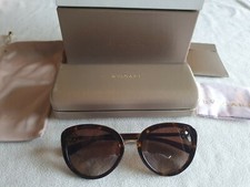 Bulgari brown tortoiseshell frame cat's eye sunglasses. 8226-B 504/13. New.