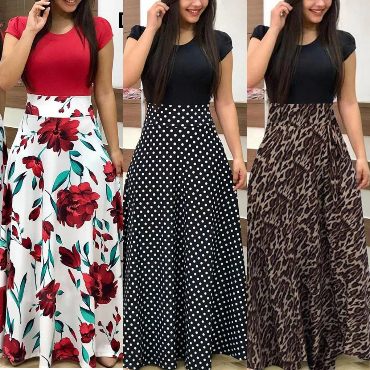 Ropa De Moda Para Mujer Vestidos Elegantes Casuales De Larga |