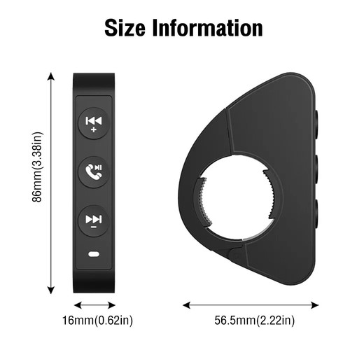 Motorcycle Helmet Headset Controller BT Wireless Remote Control Handlebar Button - Picture 2 of 12