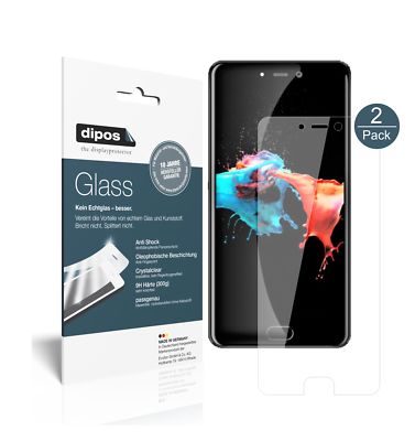 2x Schutzfolie für Leagoo T5c - Anti-Shock 9H Folie dipos Glass Displayfolie