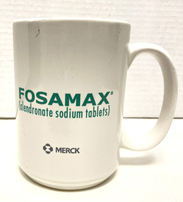 Fosamax (Alendronate Sodium Tablets) Merck Medical Drug Rep Coffee Cup Mug