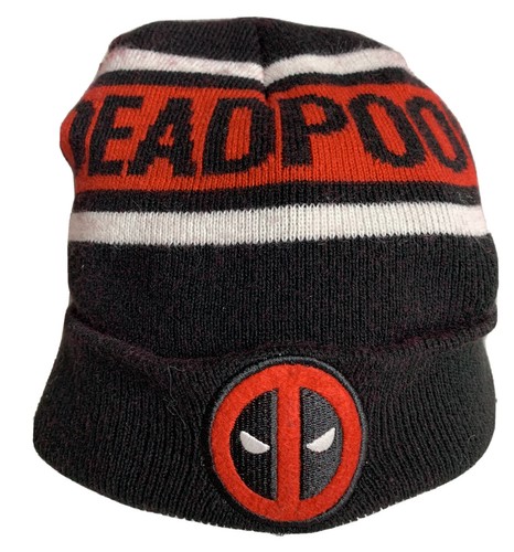 Marvel Deadpool Winter Beanie Hat Black 