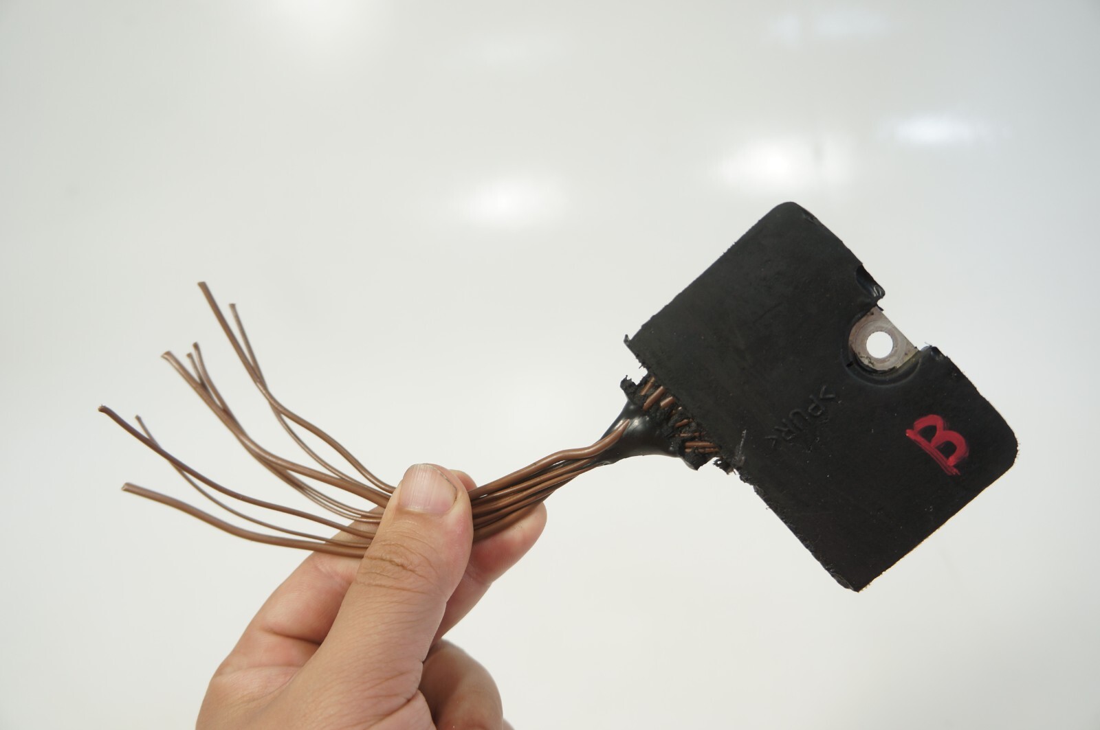 OEM BMW negative cable wire terminal clamp loom ground connector pigtail cut