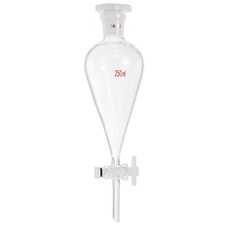 250ml Separating Funnel, Borosilicate Glass Separatory Funnel with 24/29 Joints