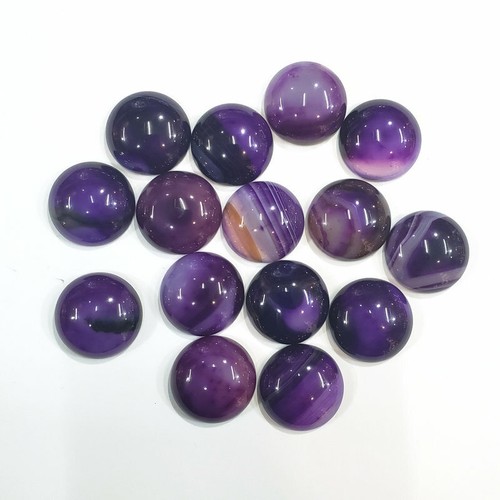 Ingrosso 30 pezzi 20 mm agata naturale a righe rotonde CAB CABOCHON perline senza fori - Foto 1 di 2