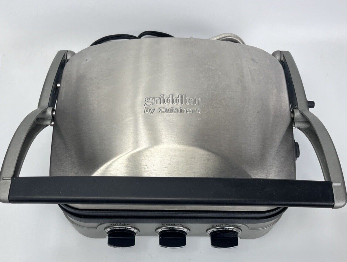 Cuisinart Griddler GR4N 5in1 Stainless Countertop Reversible Plates