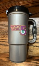 NEW-New Jersey State Lottery Jersey Cash 5 Travel Mug MADE IN USA