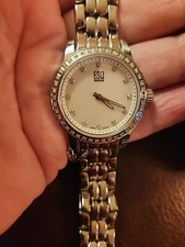 Esq By Movado Ladies watch Luxe Mop Surrounded In Diamonds Mother of Pearl Face