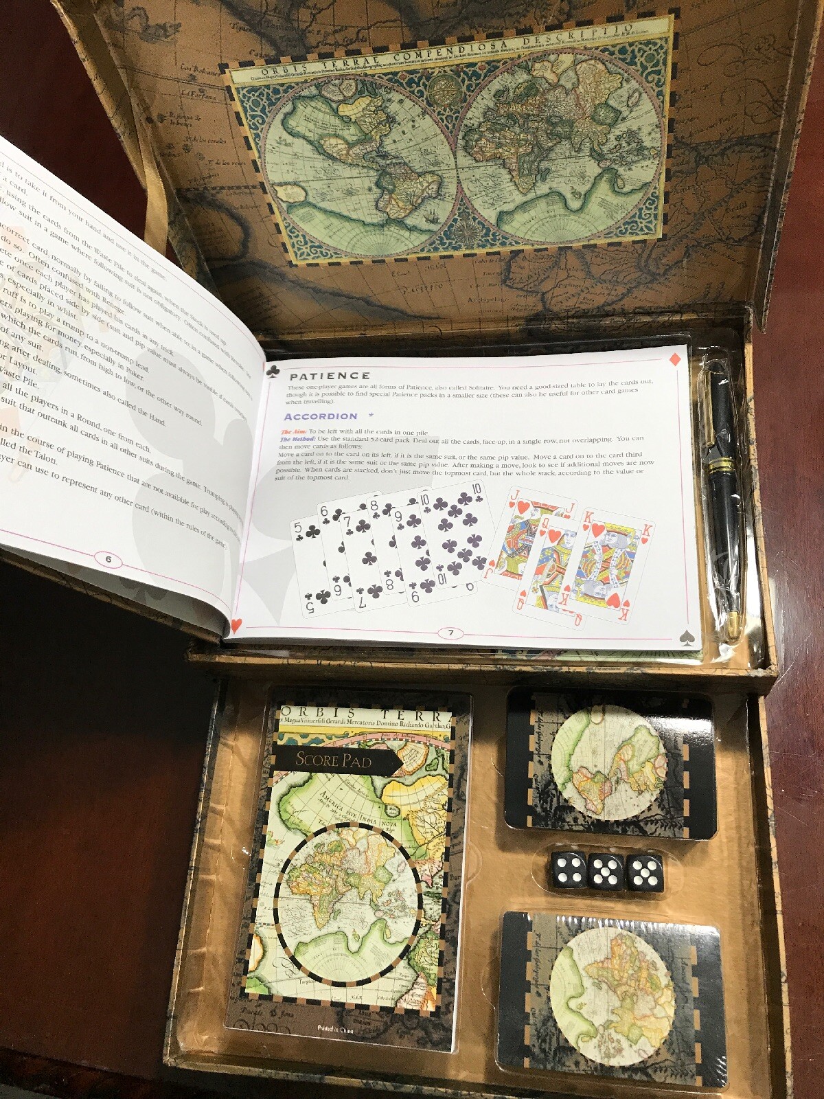 Card & Dice Games Gift Set w Instruction Book & Pad N.A.C BATHE eBay