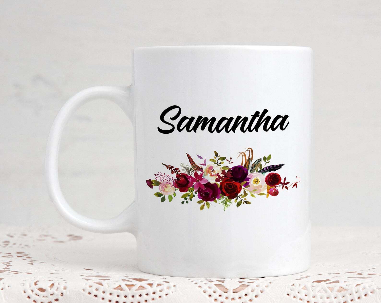 Personalised White Ceramic Mug Your Name Mug Personalised Name Mug Best Gift