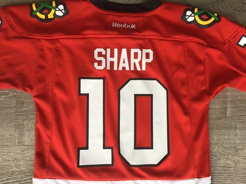 Reebok NHL Chicago Blackhawks Sharp #10 Hockey Official Jersey Youth Small S YS - Picture 12 of 12