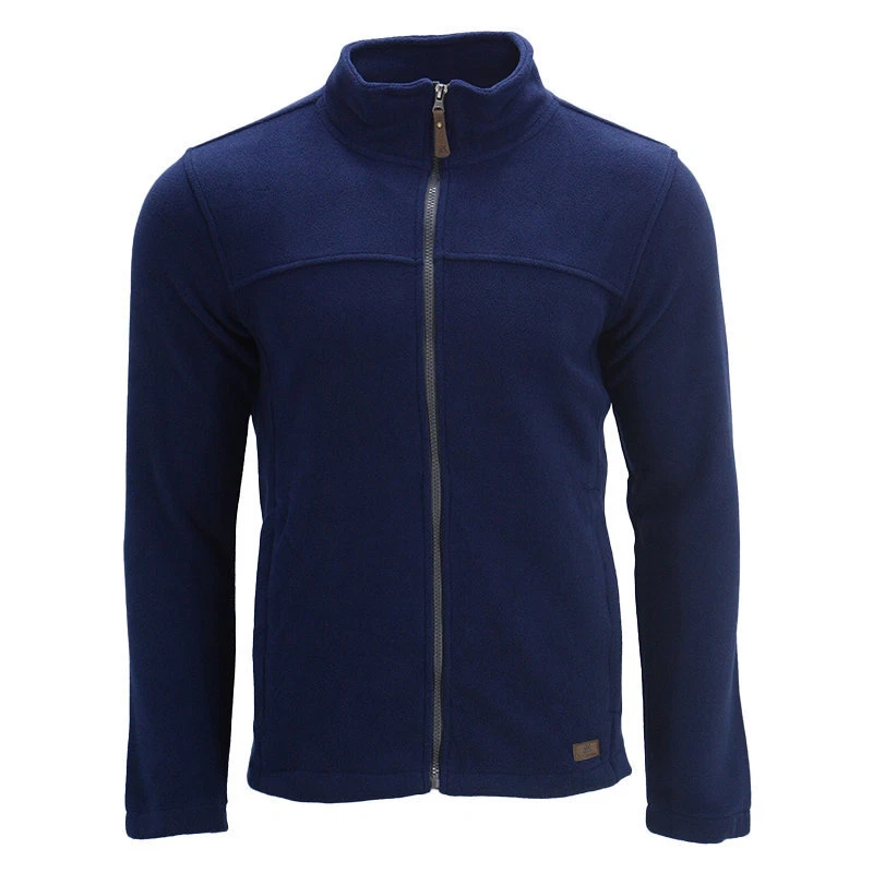 Mens Fleece Jumper Plain Jacket Full Zip Pocket Work Outdoor Warm Polar New - Image 2 of 4