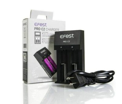 NEW Efest Pro C2 Charger LED Indicator Compatible 3.6V/3.7V Li-Ion Batteries