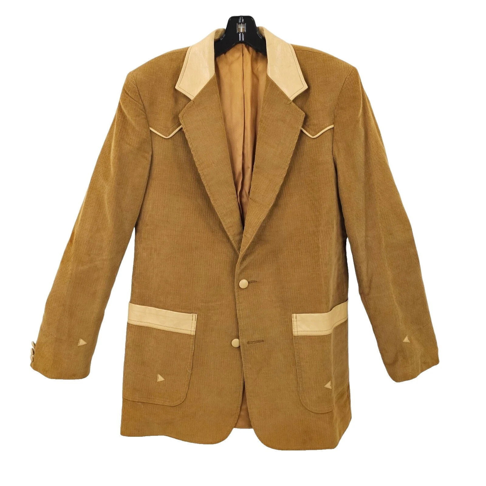 Brown Leather Regular Size Vintage Suit Jackets & Blazers for Men