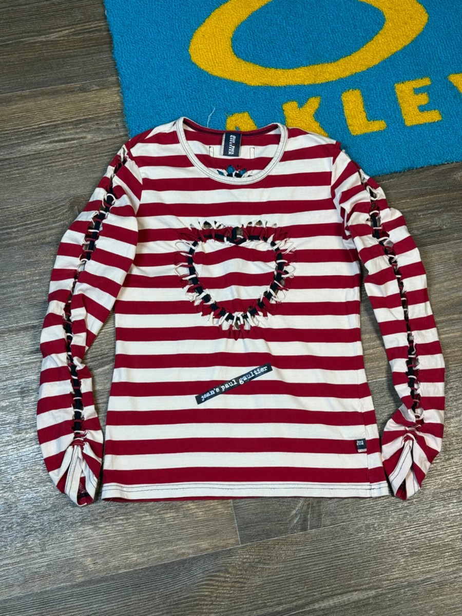 Womans Vintage Jean Paul Gaultier Stripped Heart Anchor Cutout