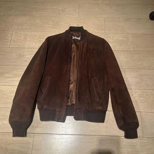 Schott blouson/40/brown/ripped shoulder/suede/made - Gem