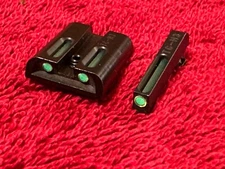 Glock Rear & Front Sights Truglo TG H3 Tritium Fiber Optic Steel- 30154