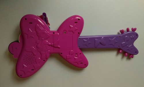 Disney Minnie Mouse ROCKIN' GUITAR Pink Musical Instrument 15” x 8” Works - Picture 5 of 7
