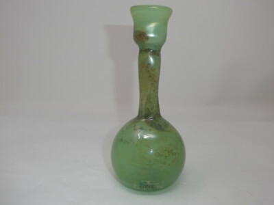 VINTAGE L'IDEA DI VETRO AMPULE GREEN GLASS VASE VENICE ITALY POPE JOHN PAUL II
