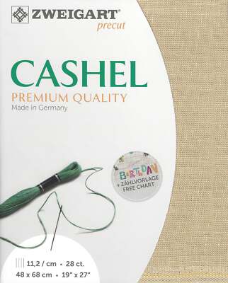 Zweigart Precut Cashel  28 count Light Mocha 3281/309