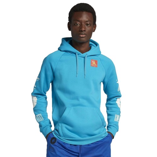 Air Jordan Men's Legacy Tinker Men's Pullover Hoodie Blue Lagoon BQ0298-402