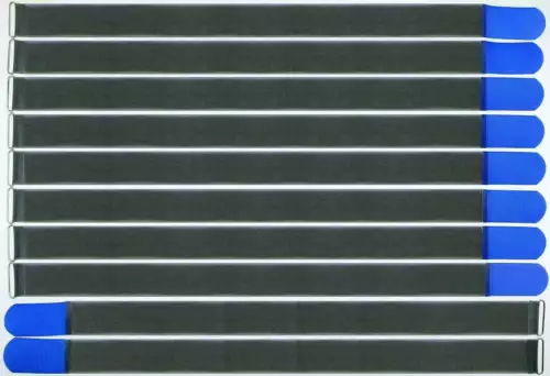 10x Kabelbinder Klettverschluss 80 cm x 50 mm blau FK Klettband Klettkabelbinder