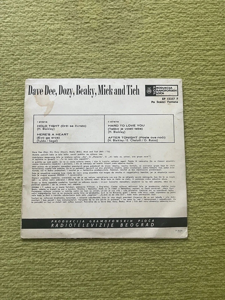 Dave Dee, Dozy, Beaky, Mick And Tich – Hold Tight EP 53257 F 7“ Single Record - Bild 2 von 4