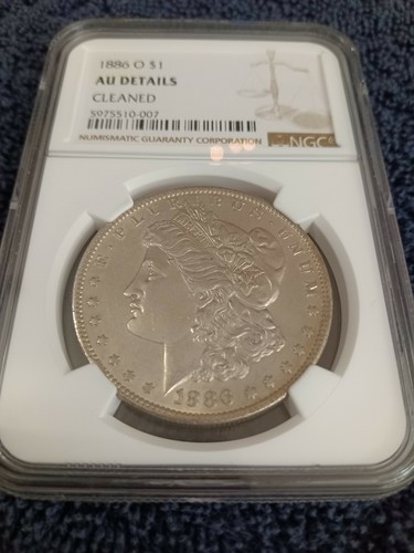 1886-O Morgan dollar, NGC AU details - Picture 1 of 4